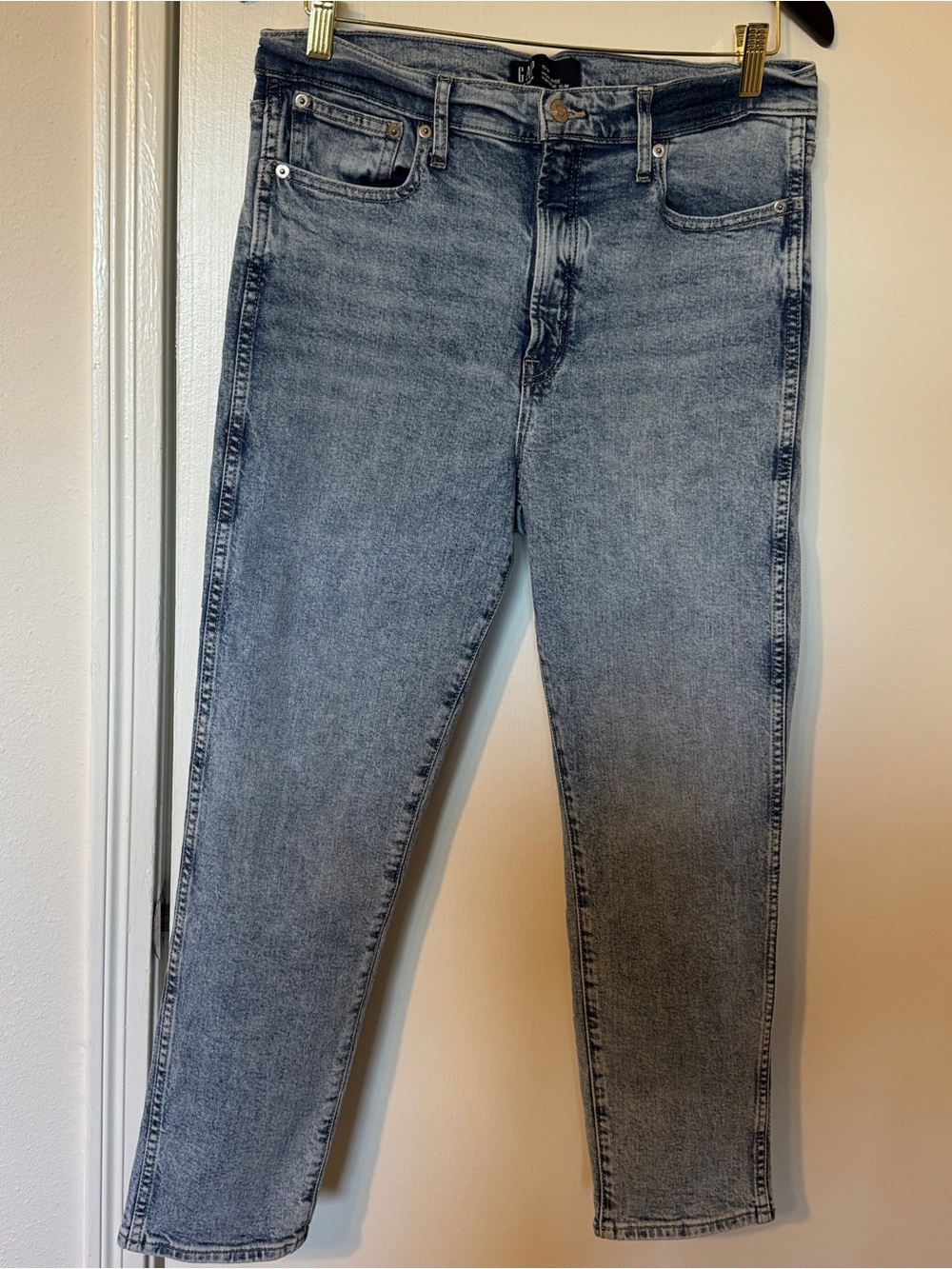 GAP High Rise Vintage Slim Jeans in Light Blue Wash